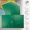 Better Office Products 2 Pocket Heavyweight Plastic Folder Portfolio With Prongs, Letter Size, Green, 24PK 86618 - alternate 5